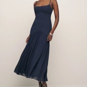 Elegant Navy Blue Women's Dress